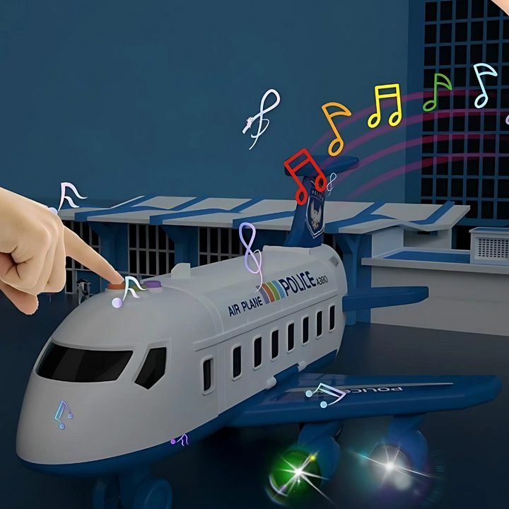 Aereo passeggeri giocattolo con contenitore deformabile