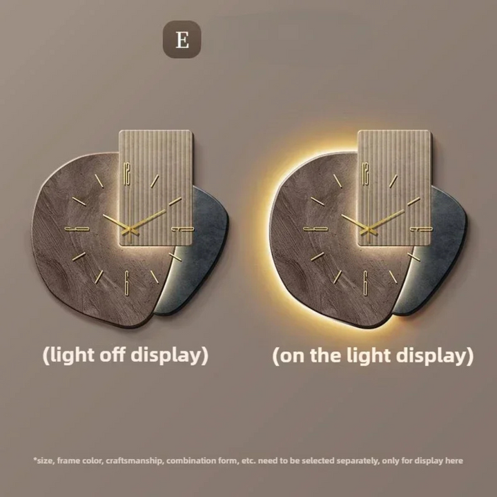 Orologio da parete moderno e minimalista con luce