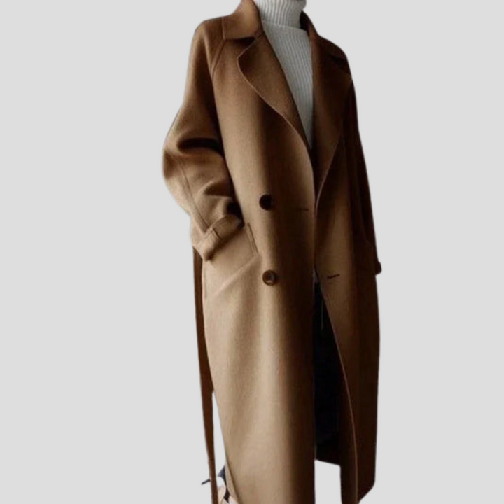 Elegante cappotto lungo in lana