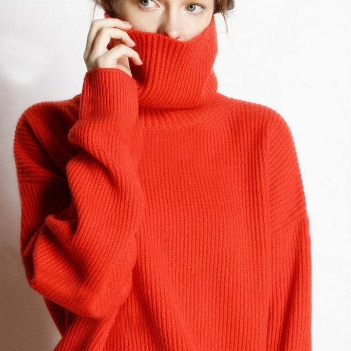 Maglione a collo alto oversize da donna