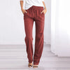Pantaloni leggeri in cotone e lino da donna