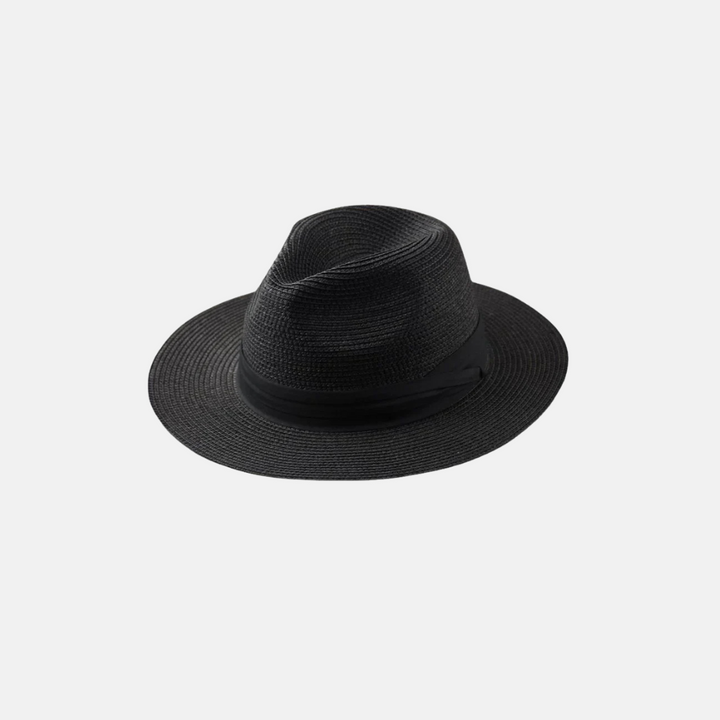 Cappello di paglia a tesa larga con protezione solare
