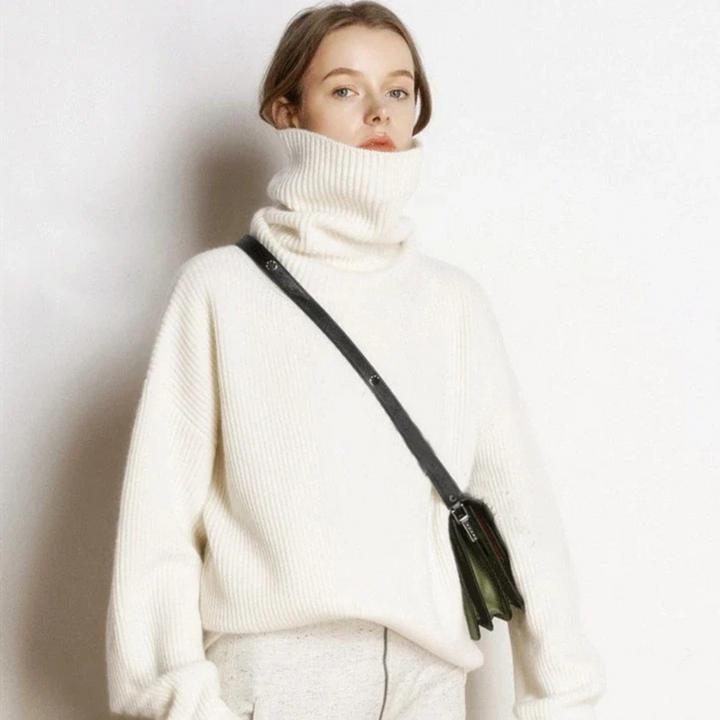 Maglione a collo alto oversize da donna