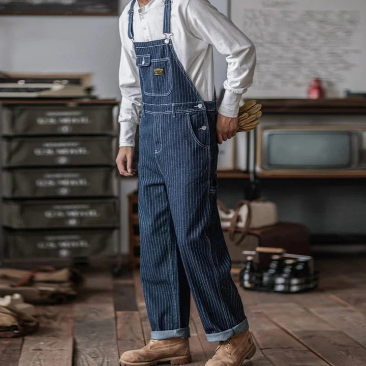 Salopette in denim indaco