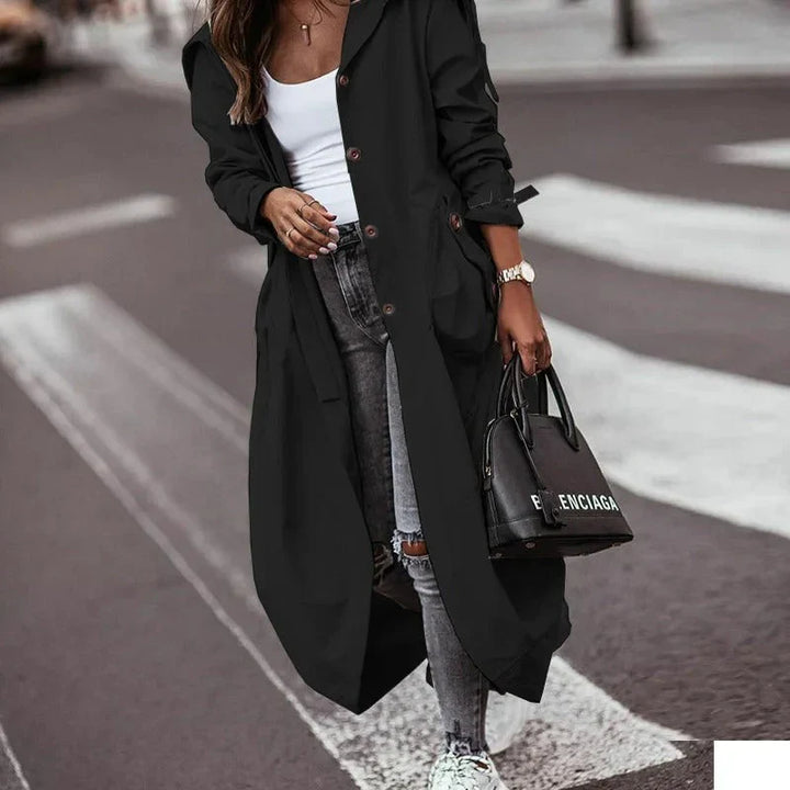 Trench da donna con cappuccio