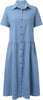 Camicia da donna in denim, abito button-down