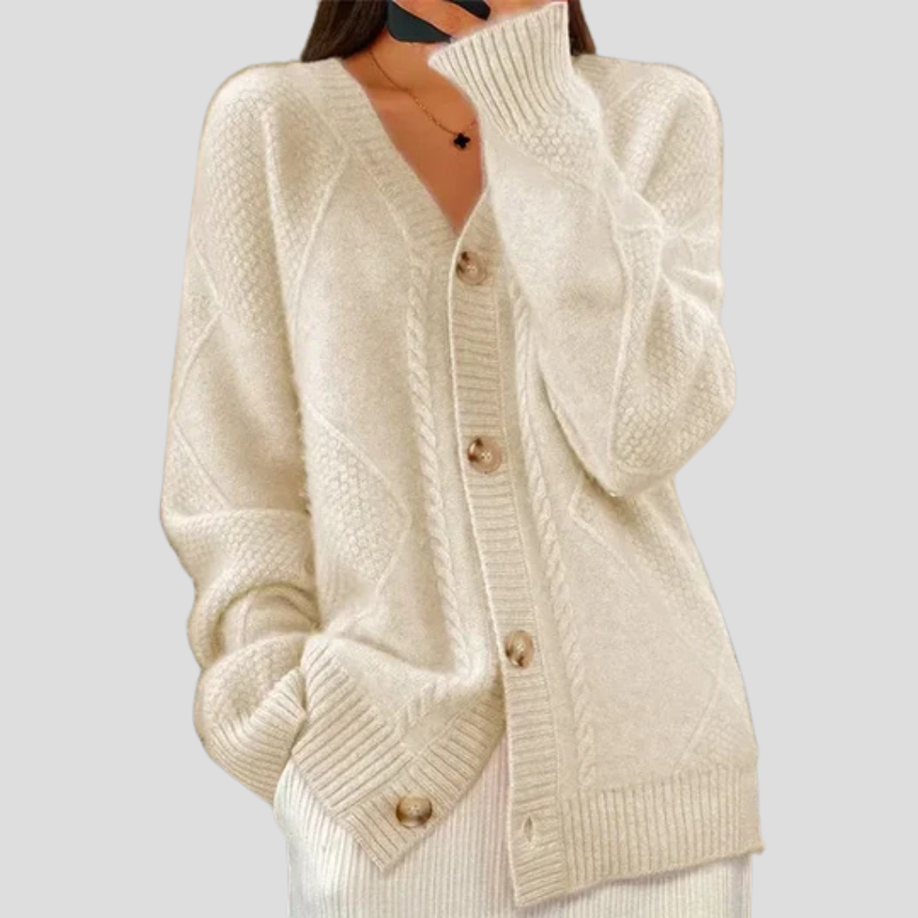 Cardigan da donna con bottoni sul davanti