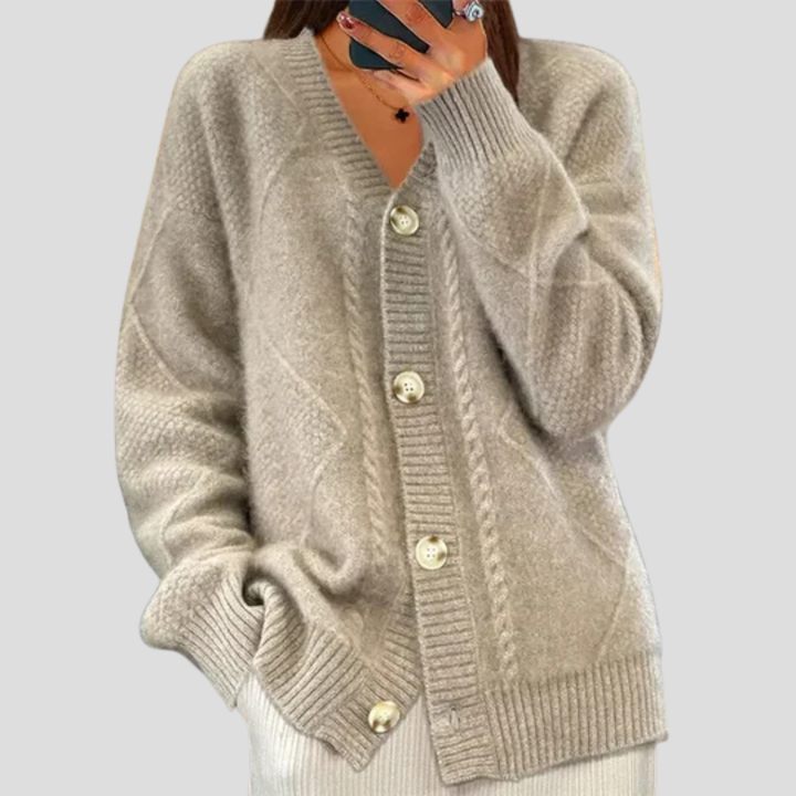 Cardigan da donna con bottoni sul davanti