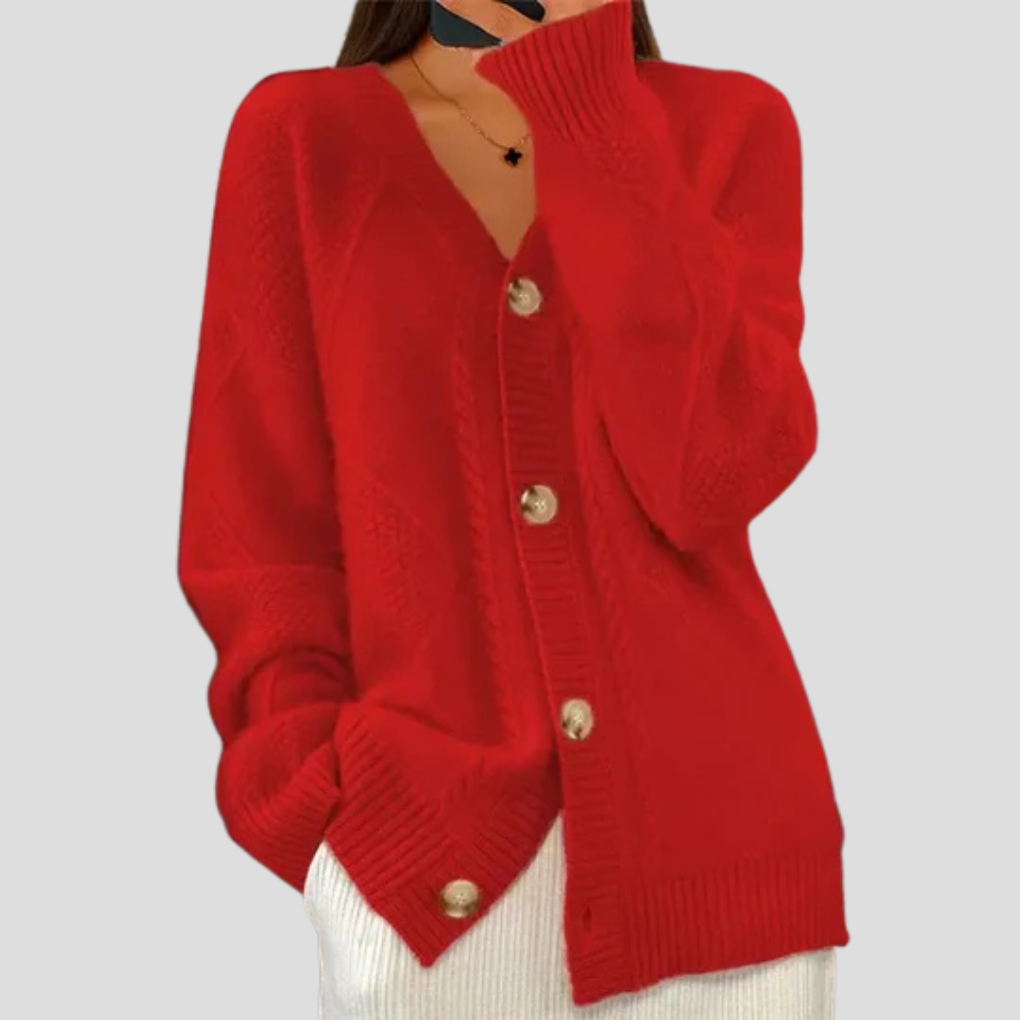 Cardigan da donna con bottoni sul davanti
