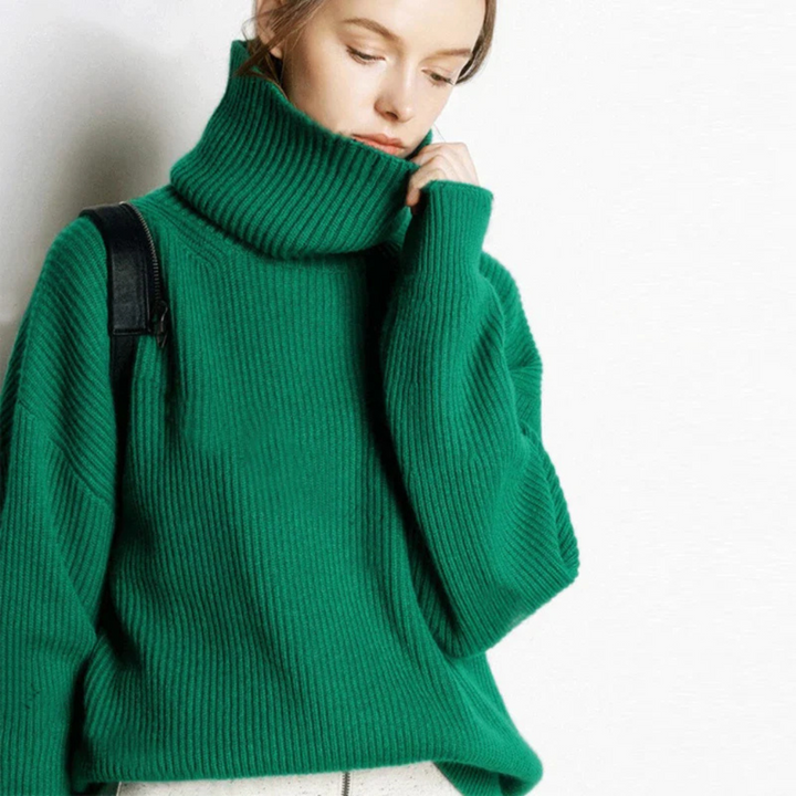 Maglione a collo alto oversize da donna