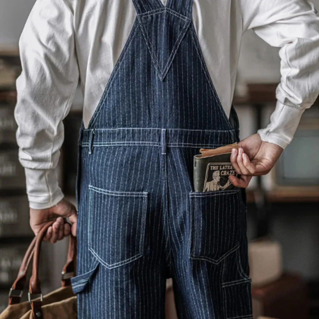 Salopette in denim indaco