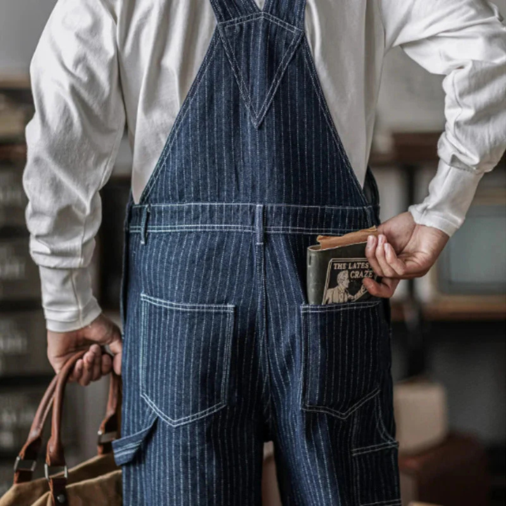Salopette in denim indaco