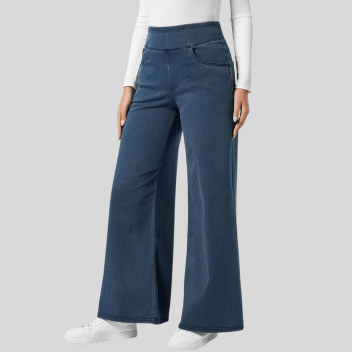 Pantaloni elastici a vita alta Evie