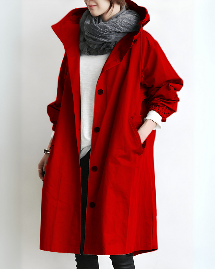 Trench classico con cappuccio