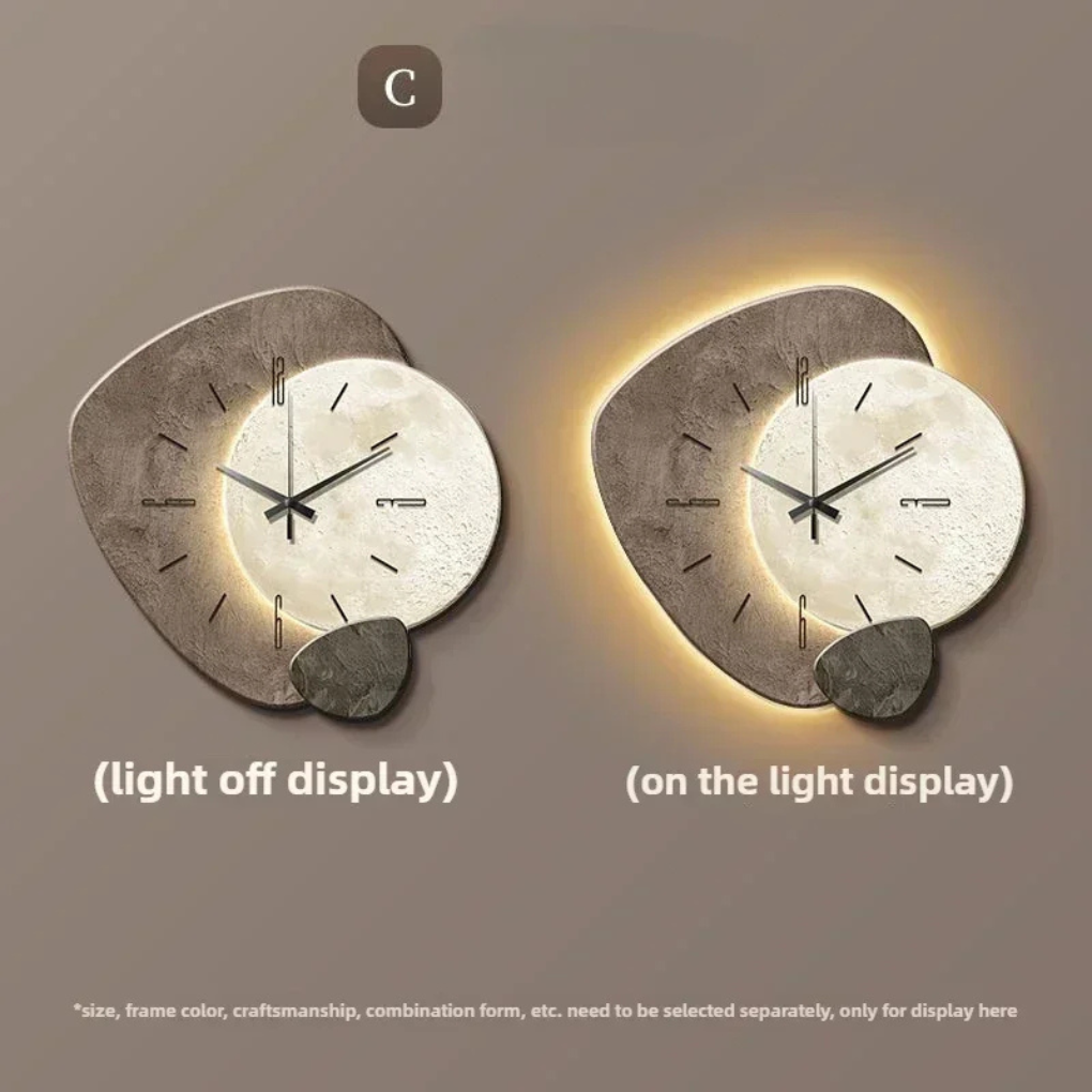 Orologio da parete moderno e minimalista con luce