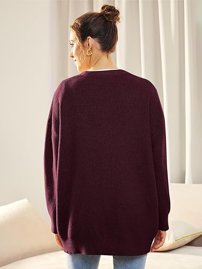 Cardigan oversize con scollo a V