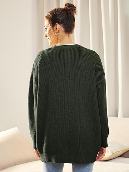 Cardigan oversize con scollo a V