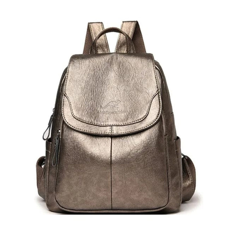 Zaino antifurto in pelle per donne alla moda