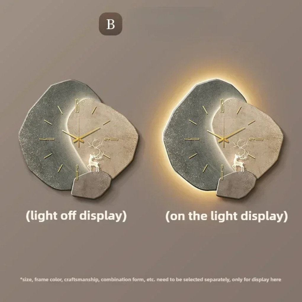 Orologio da parete moderno e minimalista con luce