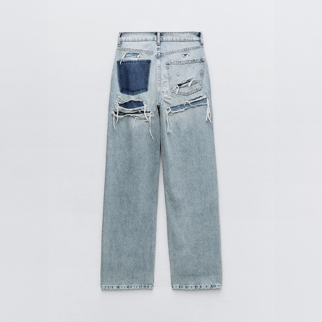 Jeans strappati vintage da donna