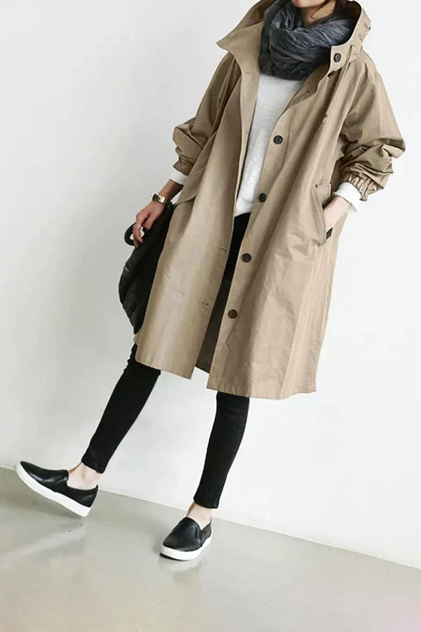 Trench impermeabile oversize di media lunghezza Maris
