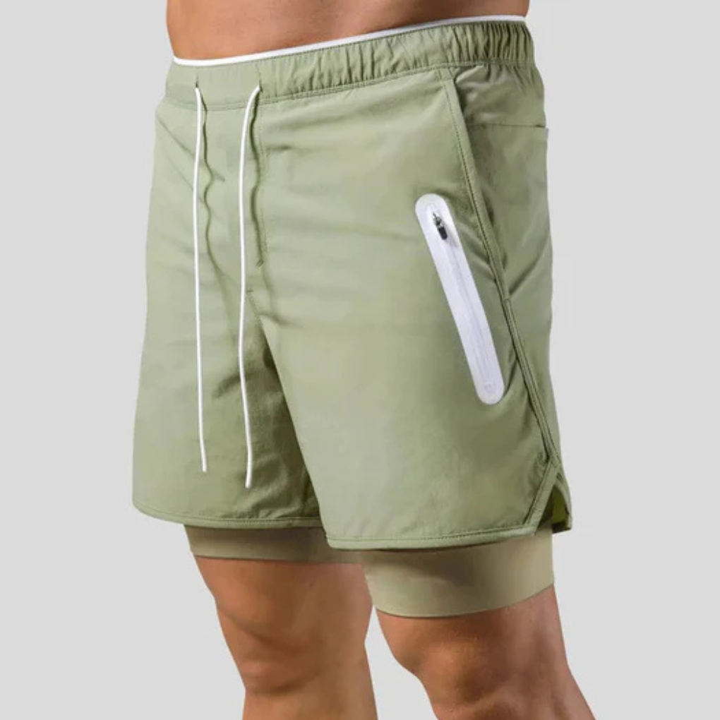 Pantaloni sportivi 2 in 1 da uomo