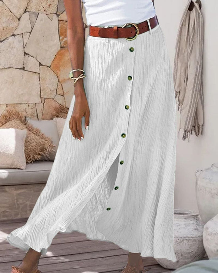 Gonna lunga monocromatica da donna