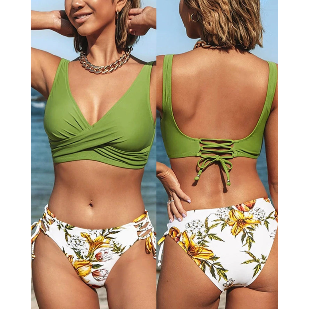 Bikini da spiaggia 2 pezzi da donna Stile estivo vibrante
