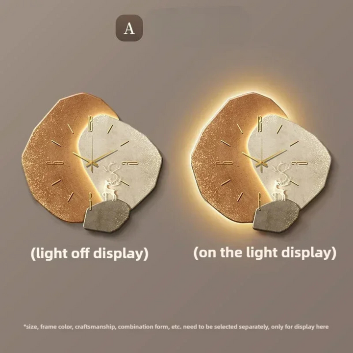Orologio da parete moderno e minimalista con luce