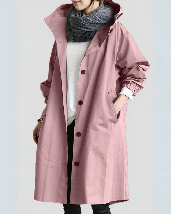Trench classico con cappuccio