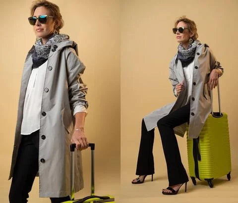 Trench impermeabile oversize di media lunghezza Maris
