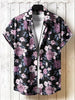 Camicia hawaiana con stampa floreale 3D