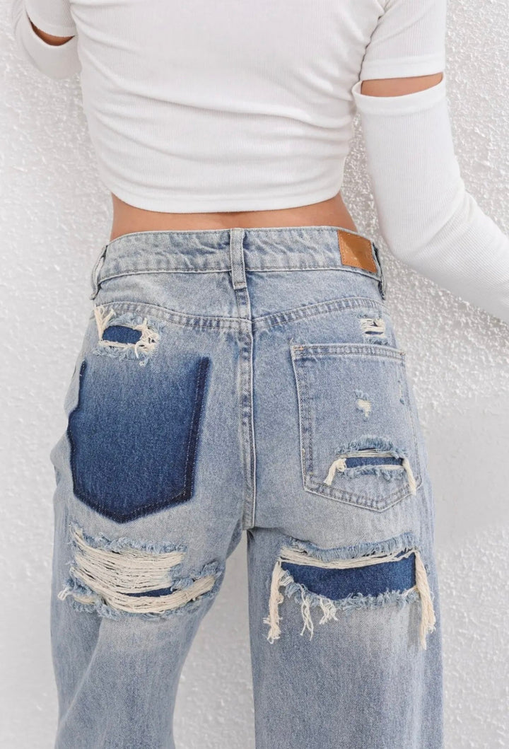 Jeans strappati vintage da donna