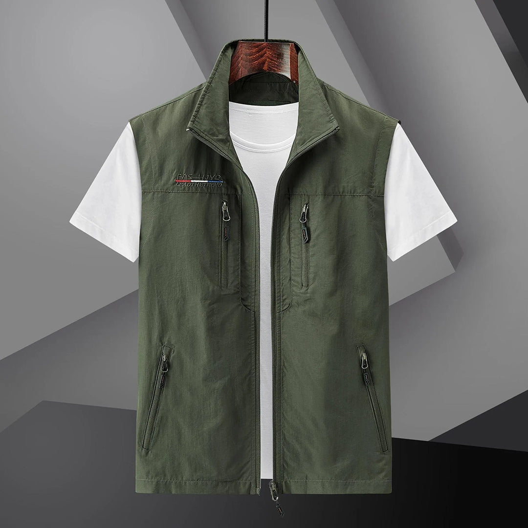 Gilet Estivo da Viaggio da Uomo con Tasche Multiple