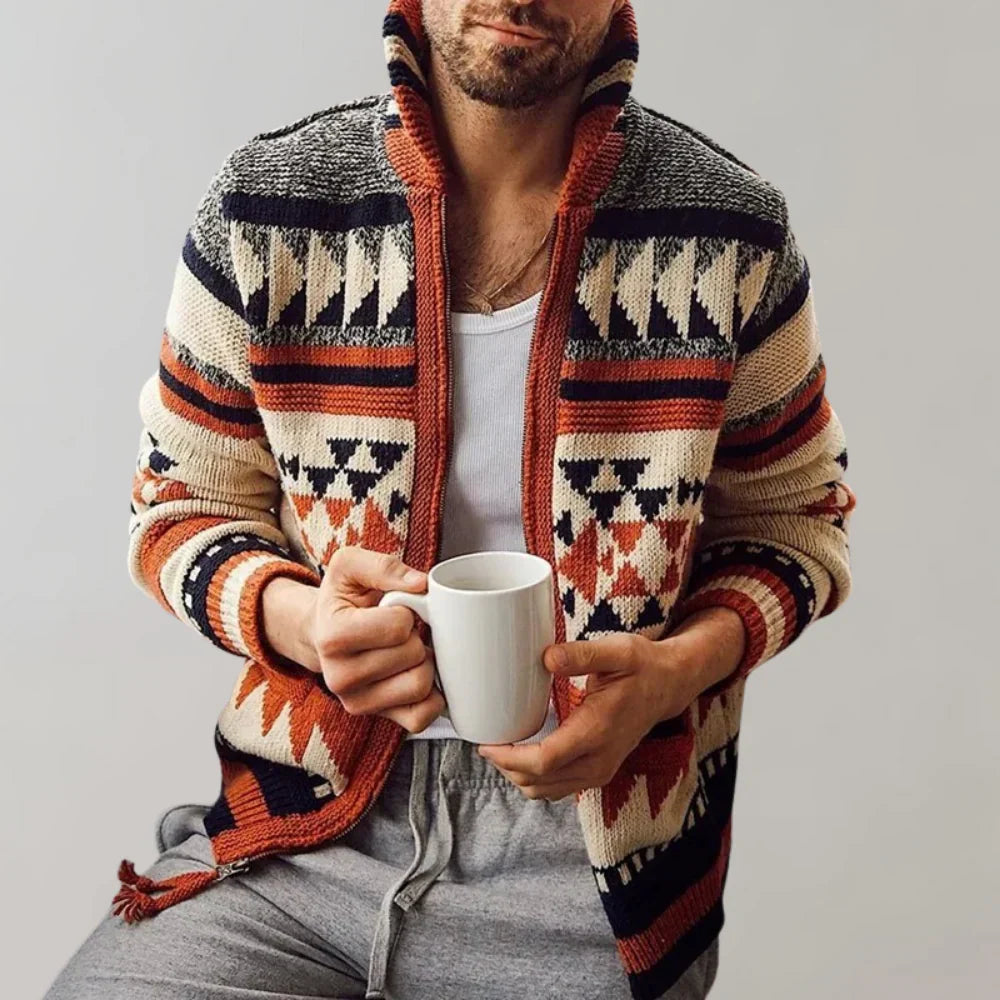 Elegante gilet jacquard da uomo