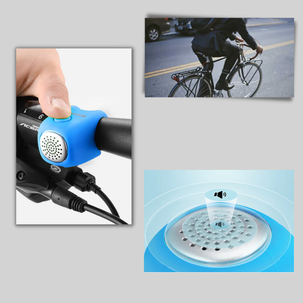 Clacson per bici – Clacson compatto in silicone con suono chiaro