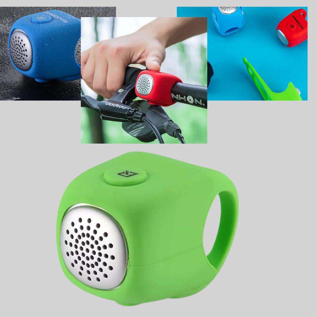 Clacson per bici – Clacson compatto in silicone con suono chiaro