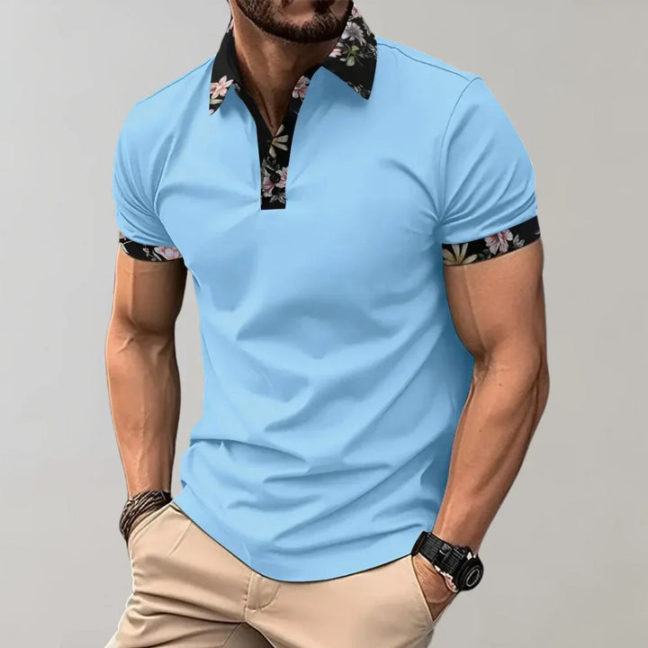 Polo da uomo a manica corta dal taglio classico