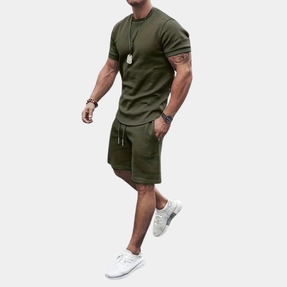Set estivo casual a due pezzi per uomo