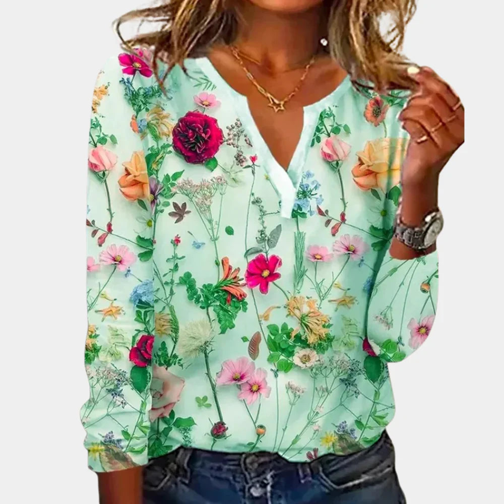 Camicetta casual floreale da donna