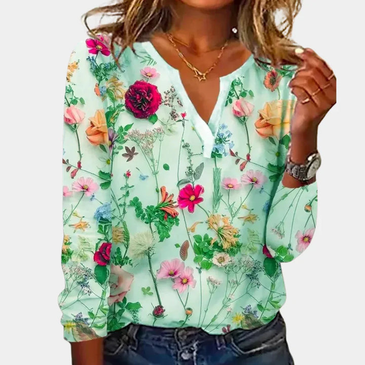 Camicetta casual floreale da donna
