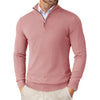 Maglione da uomo in maglia di cotone con collo con cerniera