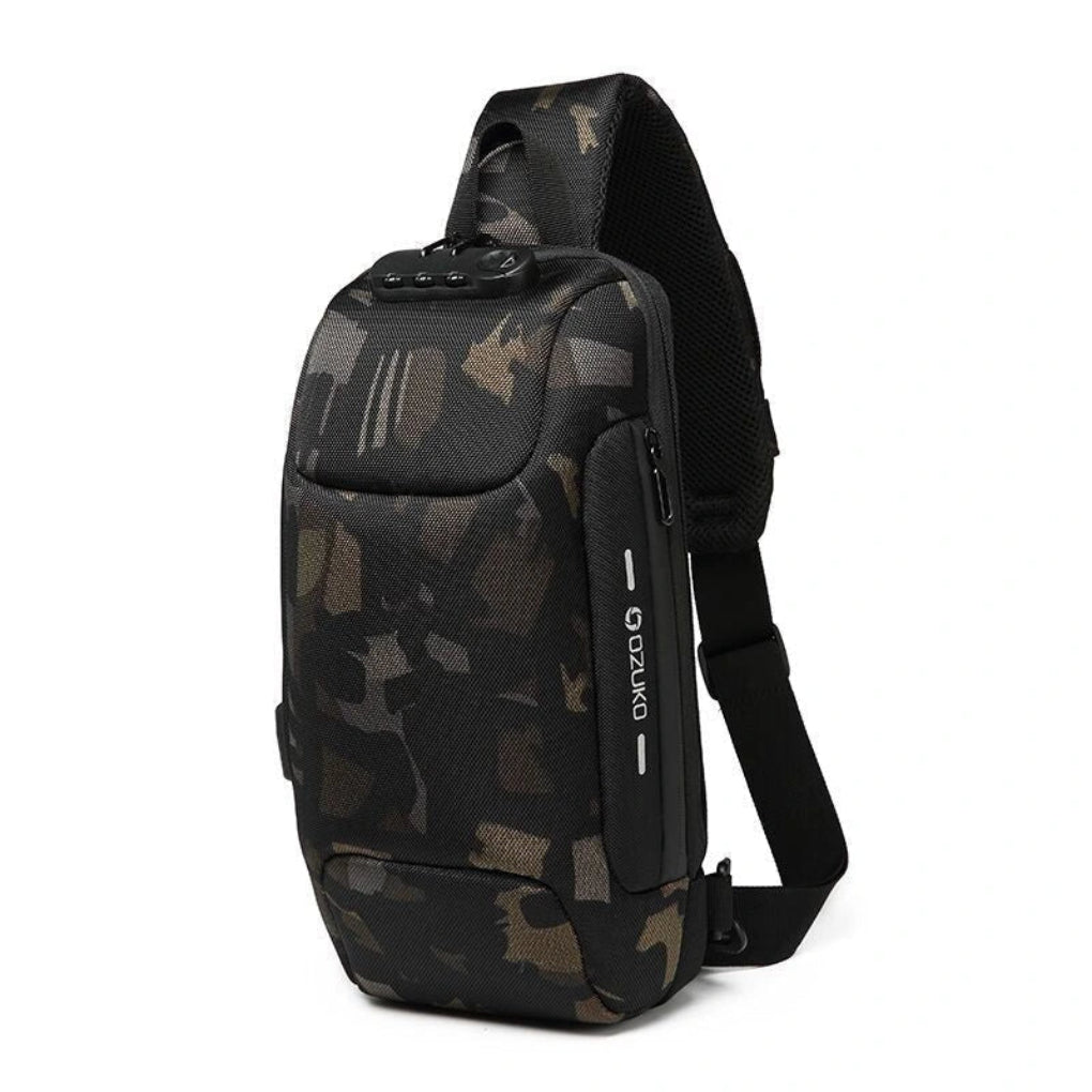 Borsa a tracolla antifurto con ricarica USB