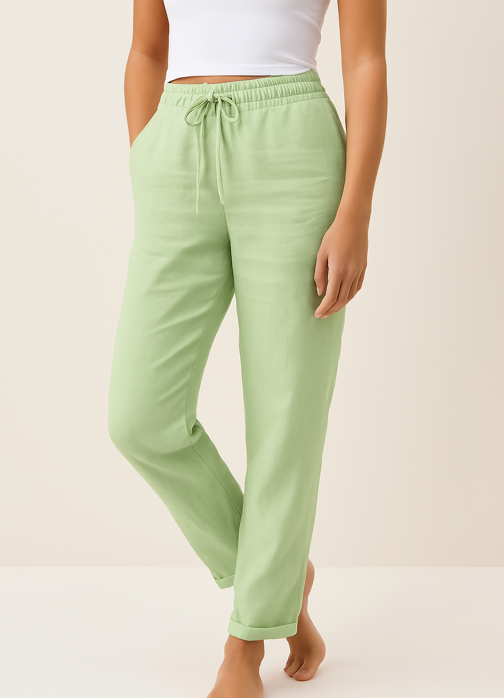 Pantaloni in lino per donna