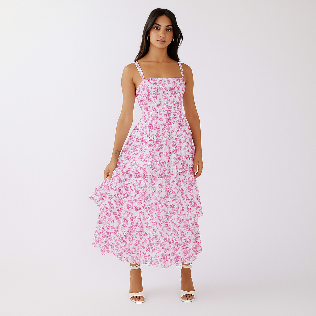 Abito lungo floreale boho