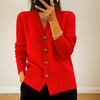 Cardigan lavorato a maglia con scollo a V accogliente