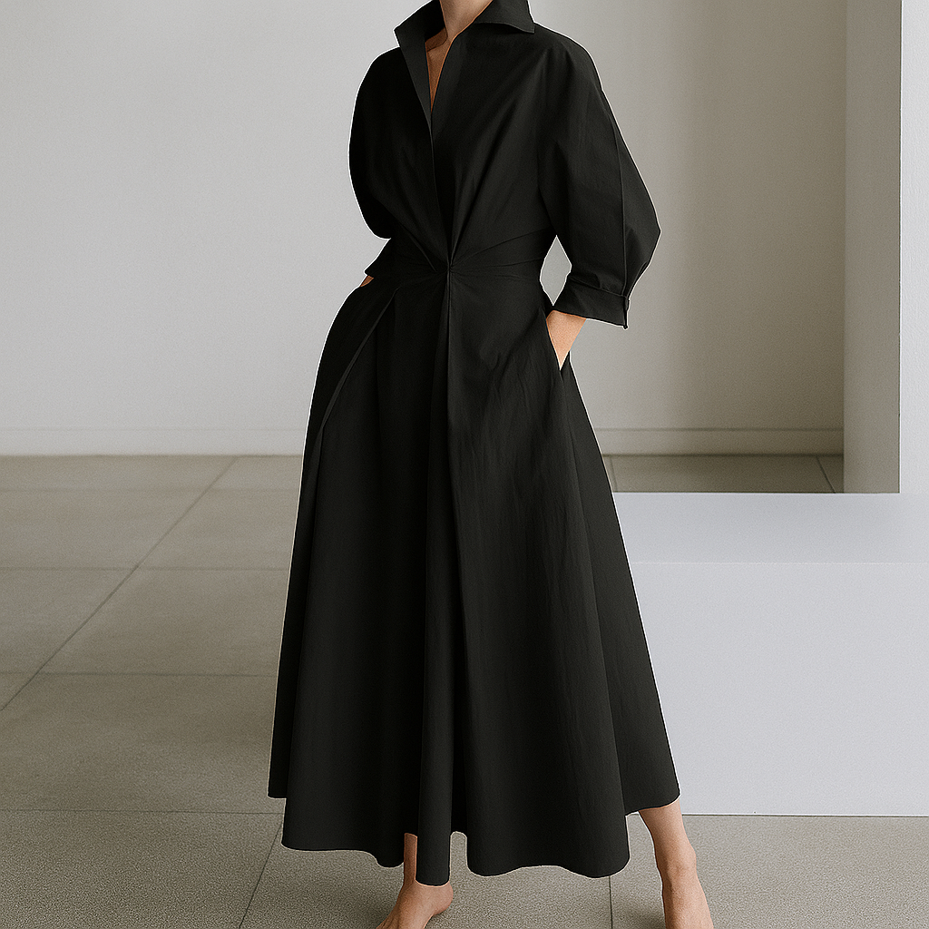Elegante abito lungo fluido da donna