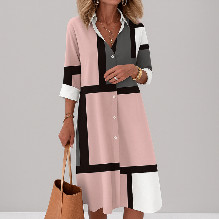 Camicia da donna con motivo geometrico