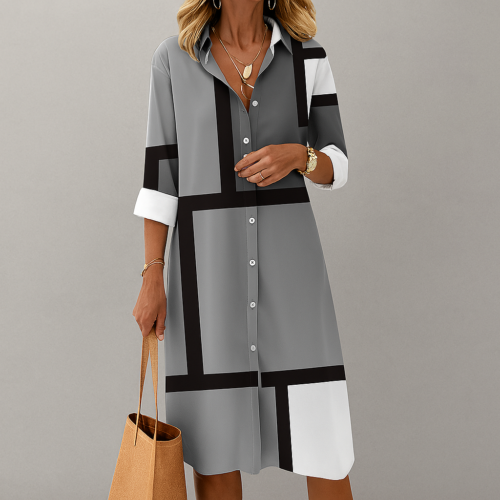 Camicia da donna con motivo geometrico