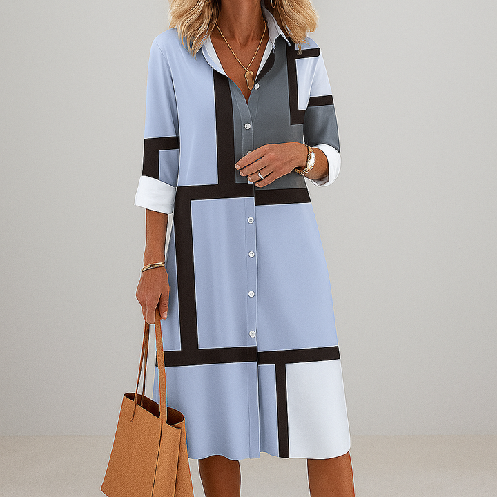 Camicia da donna con motivo geometrico